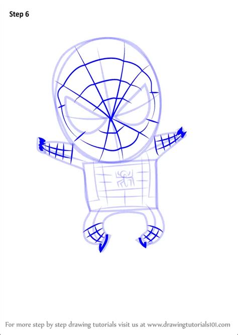 Step By Step How To Draw Chibi Spiderman Drawingtutorials