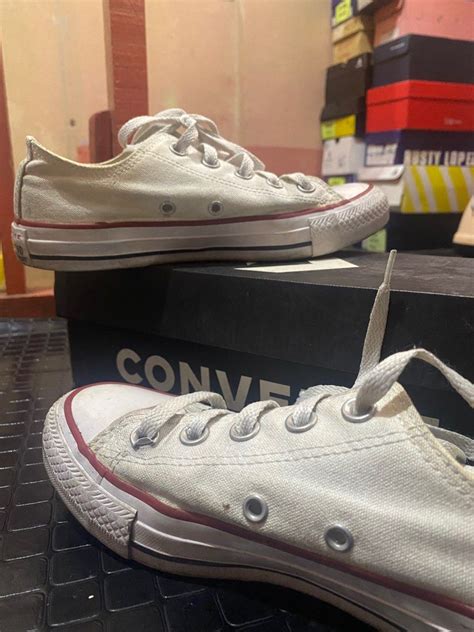 Converse All Star White Low cut Shoes, Women's Fashion, Footwear ...