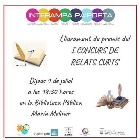 Ampa Ies Andreu Alfaro Entrega Premis De Concurs De Relats Curts