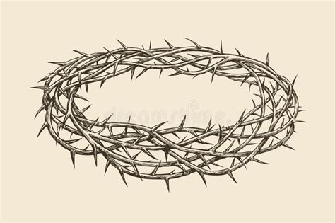 Crown of Thorns, Sketch. Hand Drawn Vintage Vector Illustration Stock Vector - Illustration of ...