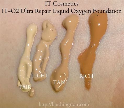 It Cosmetics It O2 Ultra Repair Liquid Oxygen Foundation Swatches Review Giveaway Via