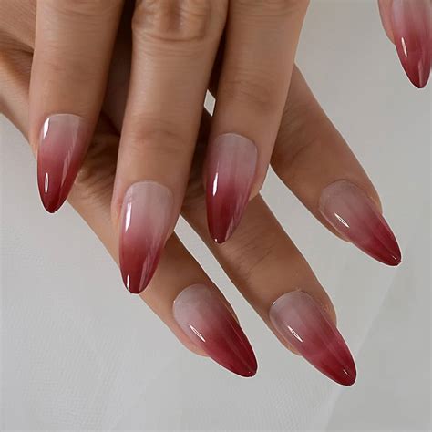 Black And Red Ombre Stiletto Nails Get The Ultimate Glam Look