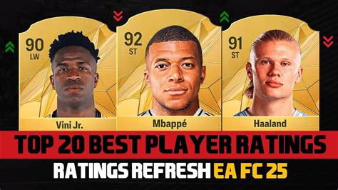 TOP 20 BEST PLAYER RATINGS EA FC 25 Ft Messi Mbappe Haaland