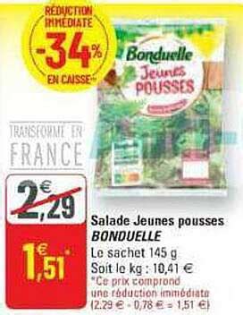 Promo Salade Jeunes Pousses Bonduelle Chez G20 ICatalogue Fr