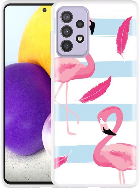 Samsung Galaxy A73 Hoesje Flamingo Feathers Designed By Cazy Bol