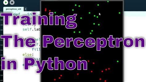 Perceptron Training Python Youtube