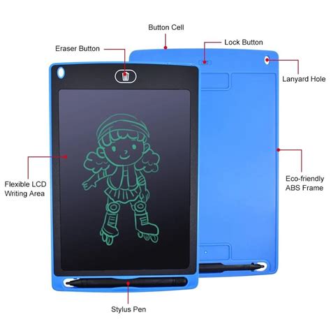 Lcd Writing Tablet Pad For Kids Electric Drawing Board Digital Graphic