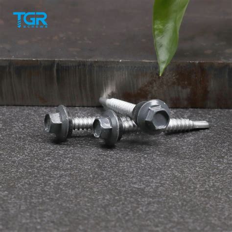 Tgr Tsingri Ruspert Coated Hex Washer Flange Head Metal Tite Fasteners