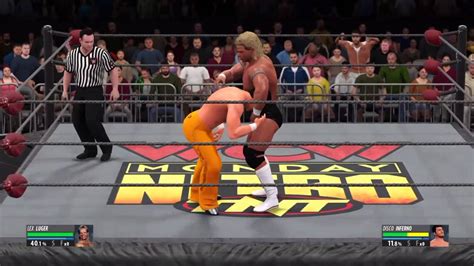 Wcw2k16 April Week 3 Wcw Nitro Match 2 Lex Luger Vs Disco Inferno Youtube