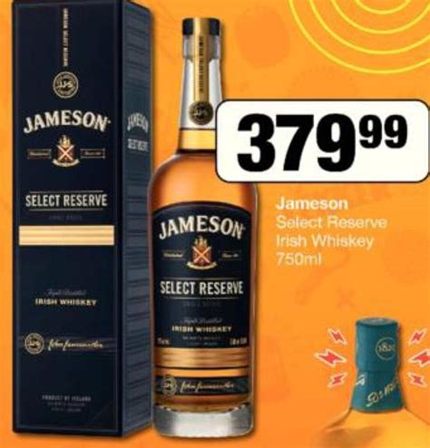 Jameson Select Reserve Irish Whisky Ml Offer At Spar Tops