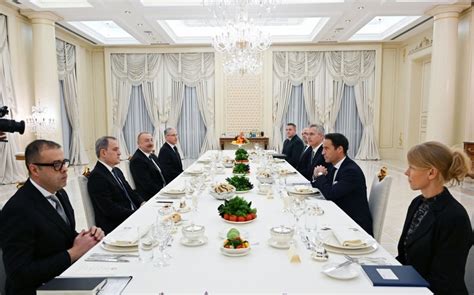 President Ilham Aliyev Holds Expanded Meeting Over Dinner With Nato