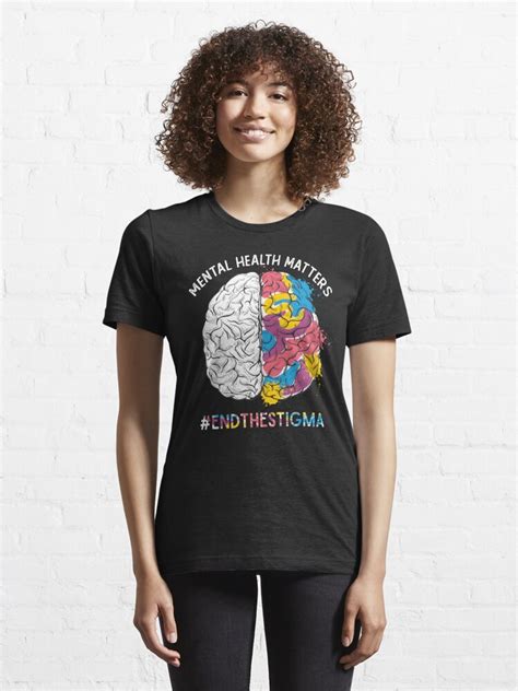 Mental Health Matters Brain Rainbow End The Stigma Awareness Month