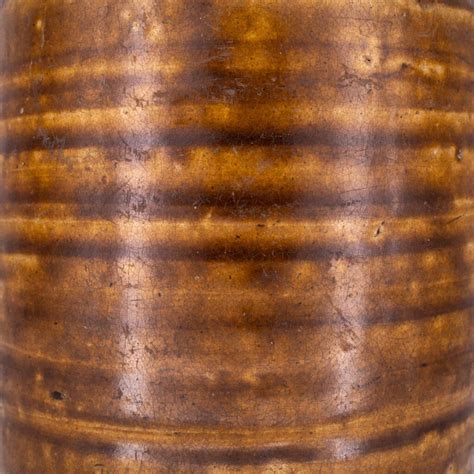 Antique Chinese Amber Glazed Pottery Jar With Lug Handles Ming Dynasty