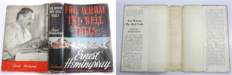 For Whom The Bell Tolls By Hemingway Ernest Near Fine Hardcover 1940