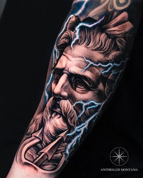 Poseidon Tattoo By Anthriller Montana In Poseidon Tattoo Greek