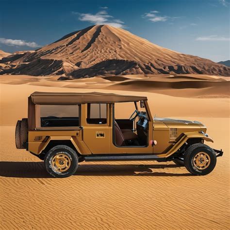 Jeep En El Desierto Foto Premium