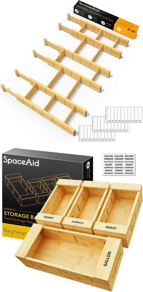 Amazon Spaceaid Bamboo Drawer Dividers With Inserts Dividers