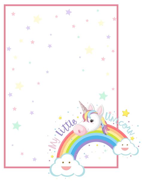 My Little Unicorn Frame 695285 Vector Art At Vecteezy