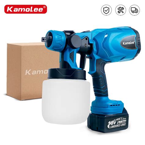 Kamolee 800ml sem fio pistola de pintura elétrica casa esterilização