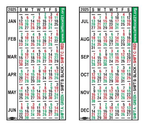 Printable Fire Department Shift Calendar 2025 Tonya Ferdinanda