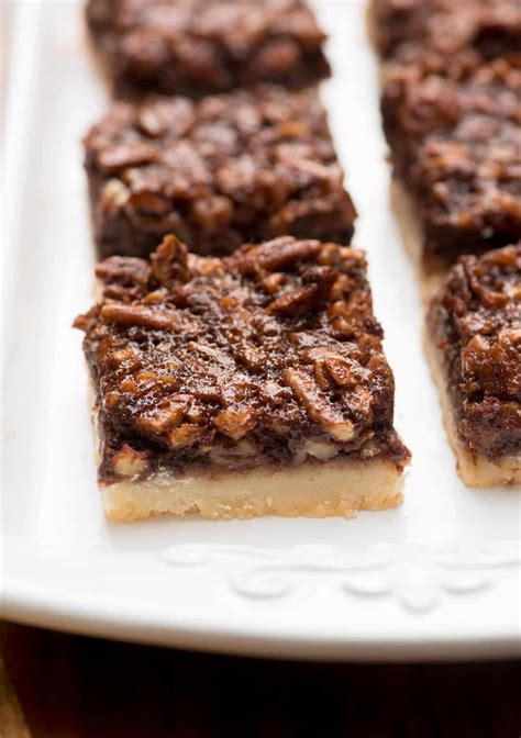 Chocolate Bourbon Pecan Pie Bars Valerie S Kitchen