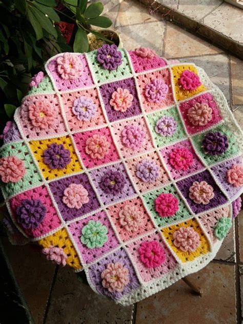 Crochet Afghan Blanket Crochet Blanket Handmade Crochet Bedspread ...