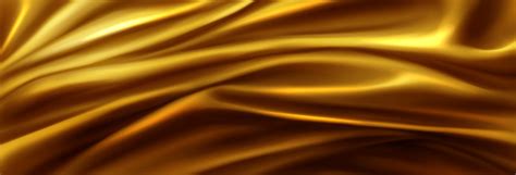 Gold Silk Fabric Background Satin Cloth Texture Vector Image