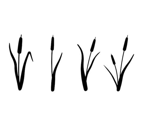 Premium Vector Reed Silhouette Set Vector Illustration Isolated On White Plants On The Swamp