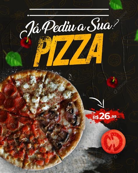 Pizzaria Já Pediu Sua Pizza Social Media PSD Editável download Designi