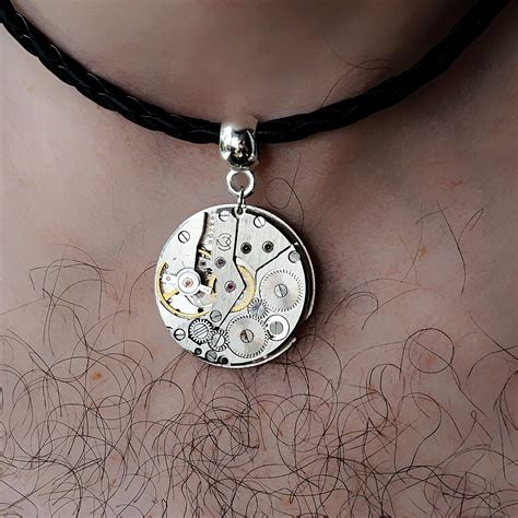 Steampunk Bdsm Jewelry Dominant Necklace Mens Pendant Fetich