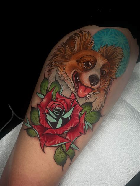 Dog Memorial Tattoo done By Jay Joree at Third Eye Gallery - Dallas, TX ...