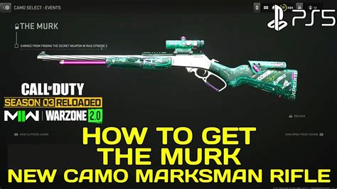 How To Get Marksman Rifle Camo Mw The Murk Camo Mw Marksman Rifle