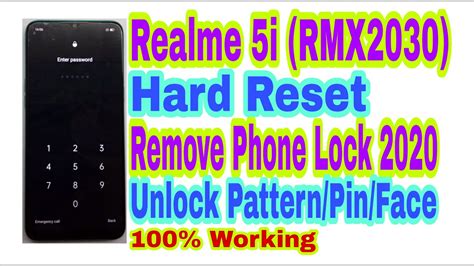 Realme I Rmx Remove Phone Lock Unlock Pattern Pin Face