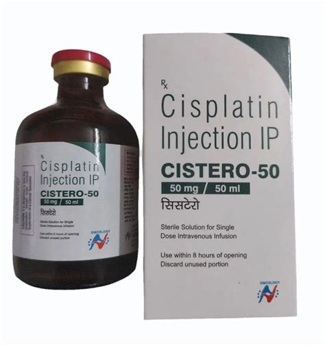 Cisplatin 50mg Hetero Drugs Ltd Cistero 50mg Injection Packaging