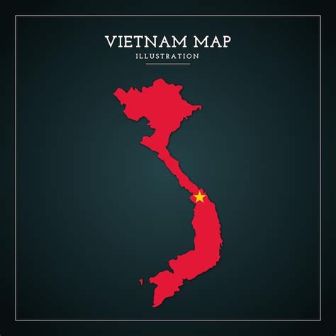 Ilustración de vector de mapa de vietnam 3d Vector Premium