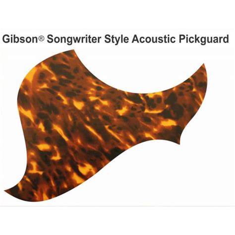 Gibson Songwriter Acoustic Patchy Brown Tortoise Pickguard Custom Pickguards