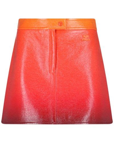 Red Courreges Skirts For Women Lyst