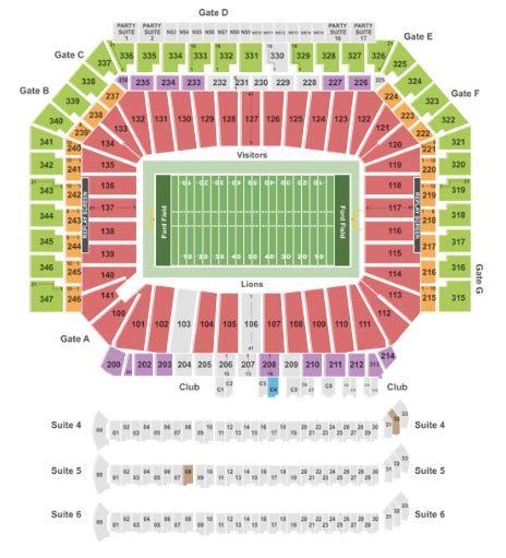 Ford Field Seating Chart With Seat Numbers | Brokeasshome.com