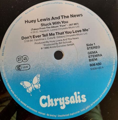 Huey Lewis And The News Stuck With You 1986 Aukro