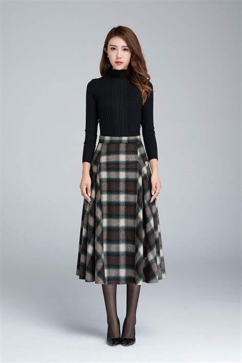 Women In Plaid Skirt