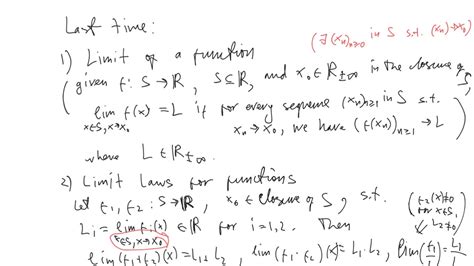 Real Analysis Lecture 18 The ε δ definition of limits and