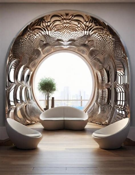 Parametric Mirror Interior Rondy Premium Ai Generated Image