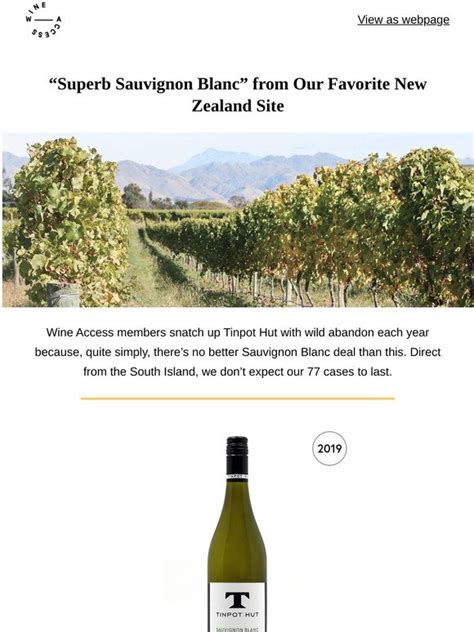 Wine Access Our Most Popular Sauvignon Blanc Ever Milled