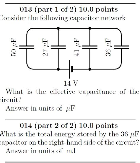 Solved Consider The Following Capacitor Network What Is The Chegg