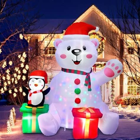 Joiedomi 6 Ft Christmas Polar Bear Inflatable Decoration