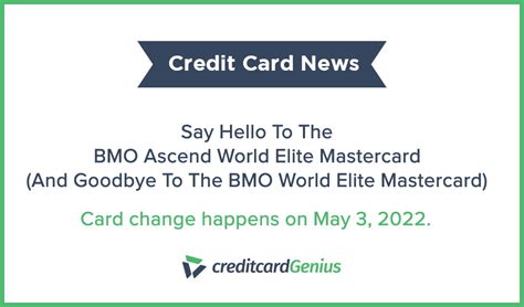 The New BMO Ascend World Elite Mastercard Is Now Available