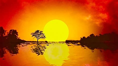 Sunset Sunrise Water Reflection Animated Background Video Sun