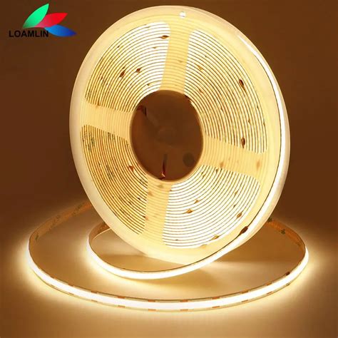 Dimmable COB LED Strip Lights COB CCT 608 624LEDs M Alta Densidade FOB