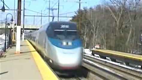 Some Fast Amtrak Trains Odenton Station Youtube