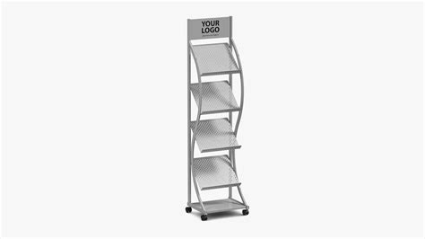 Mockup Magazine Rack Aluminium 3d Model 19 3ds Blend C4d Fbx